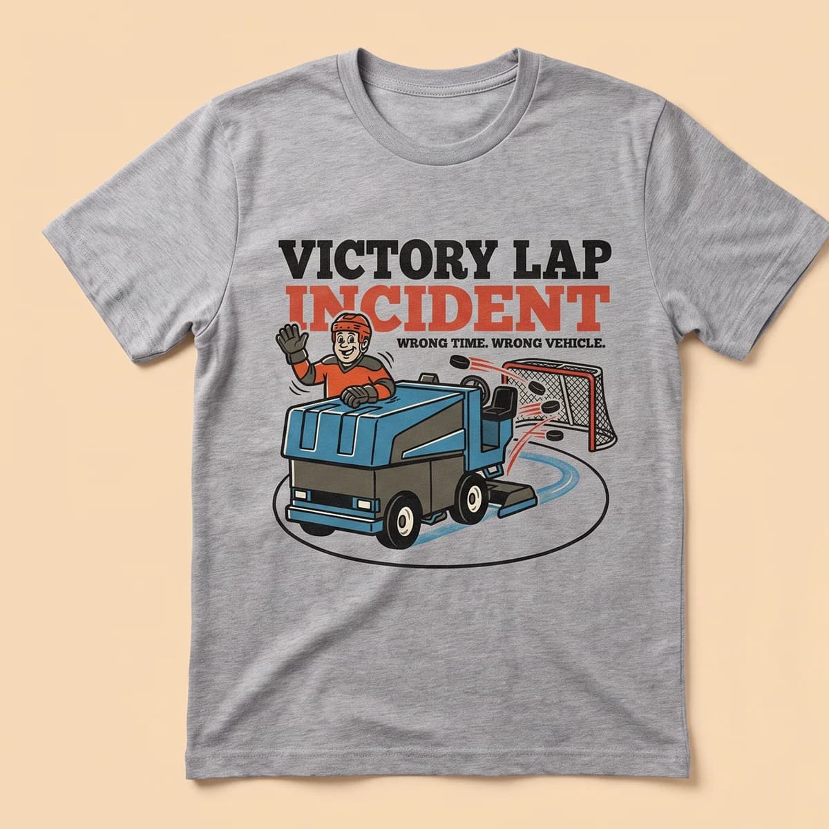 The Victory Lap Incident Tee: product photo (demo mockup)