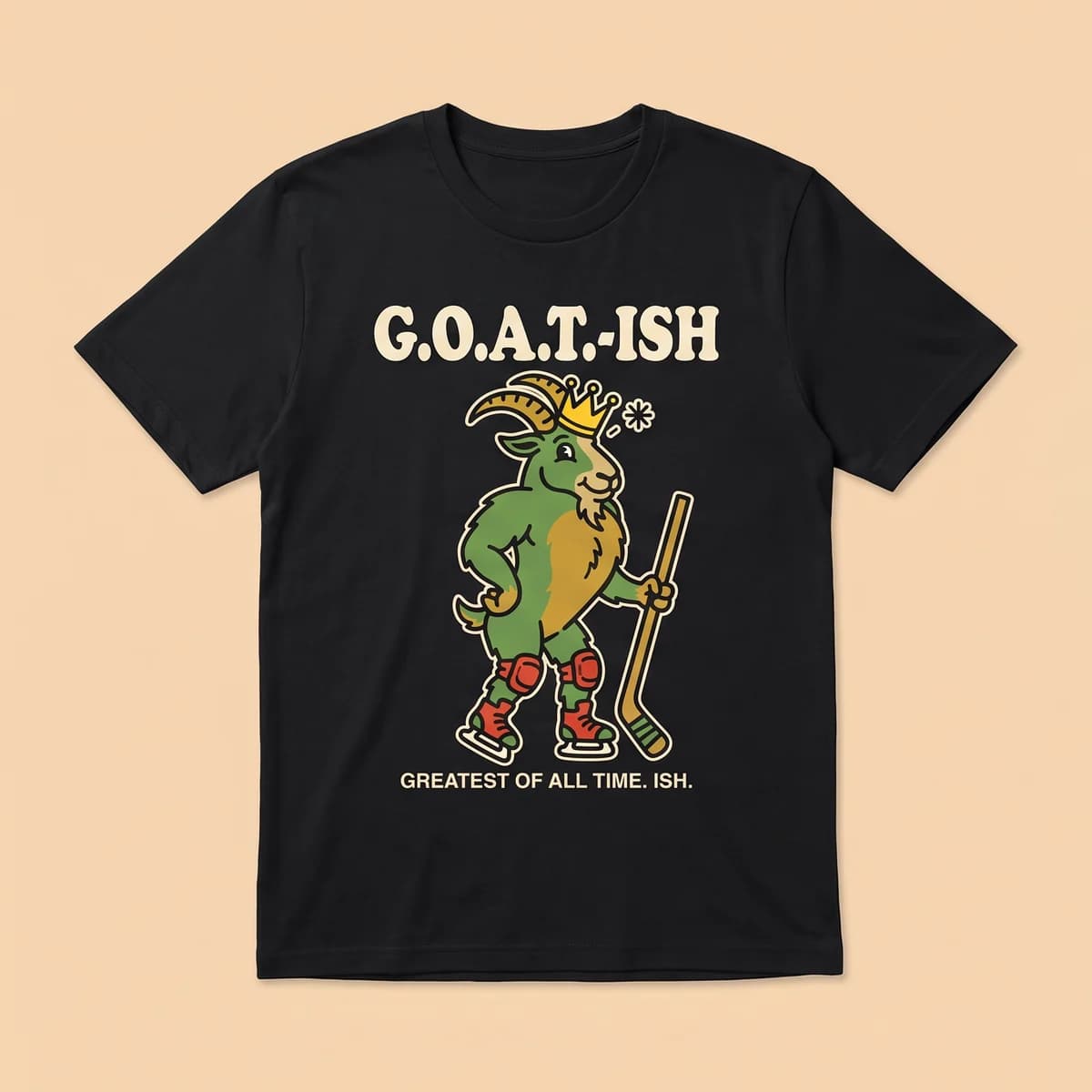 G.O.A.T.-ish Tee: product photo (demo mockup)